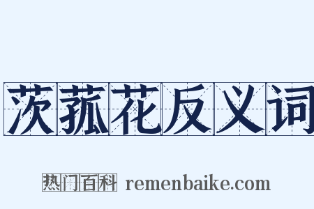 茨菰花反义词是什么意思的图片